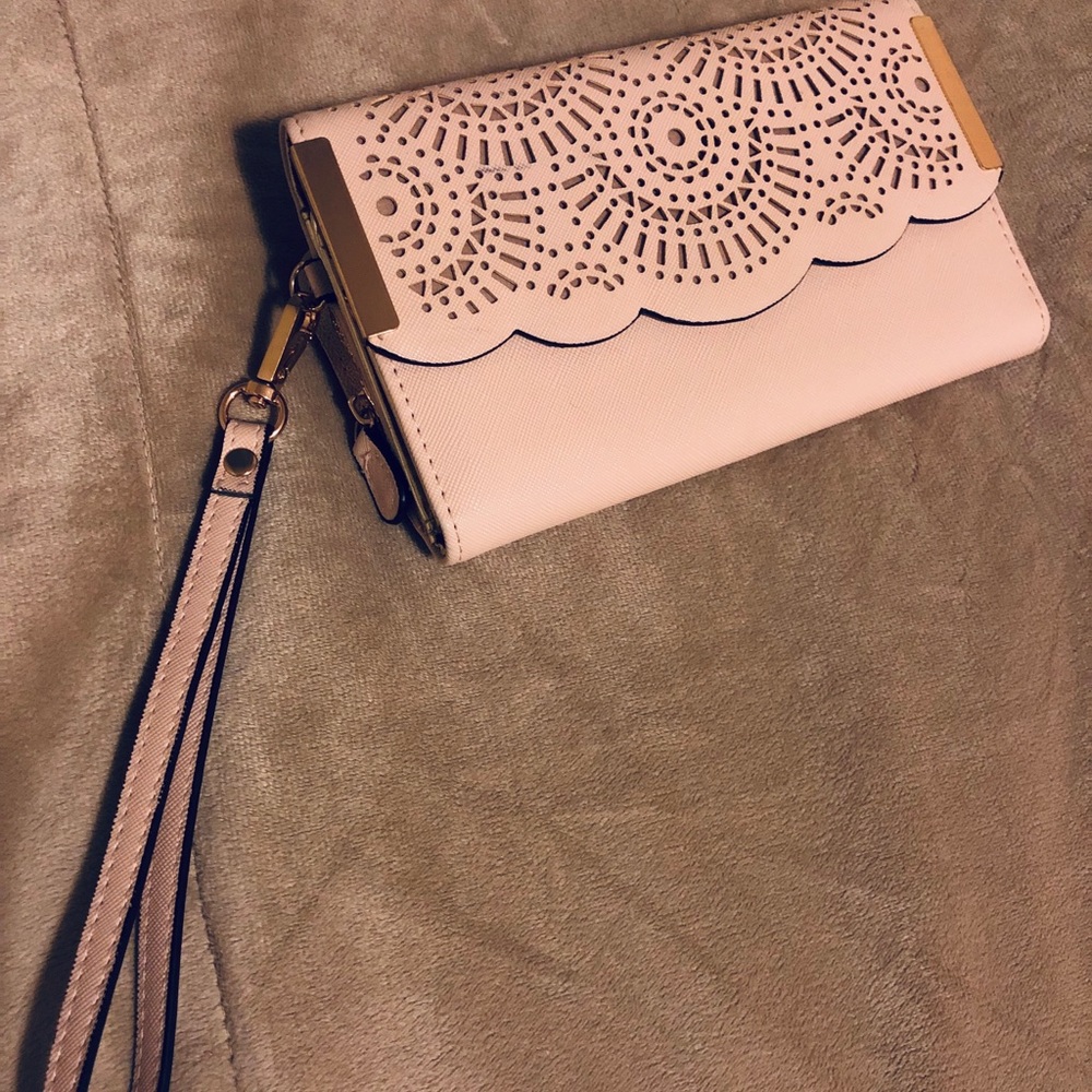 Pink Nude Wristlet Wallet